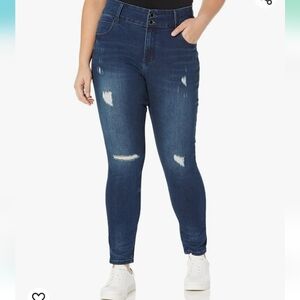 CITY CHIC  Women's Asha High waist Skinny Distressed Jeans SIZE 16S